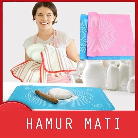 30*40 Cm Hamur Matı Silikon Ölçekli Kullanımı Kolay Hamur Açma Matı