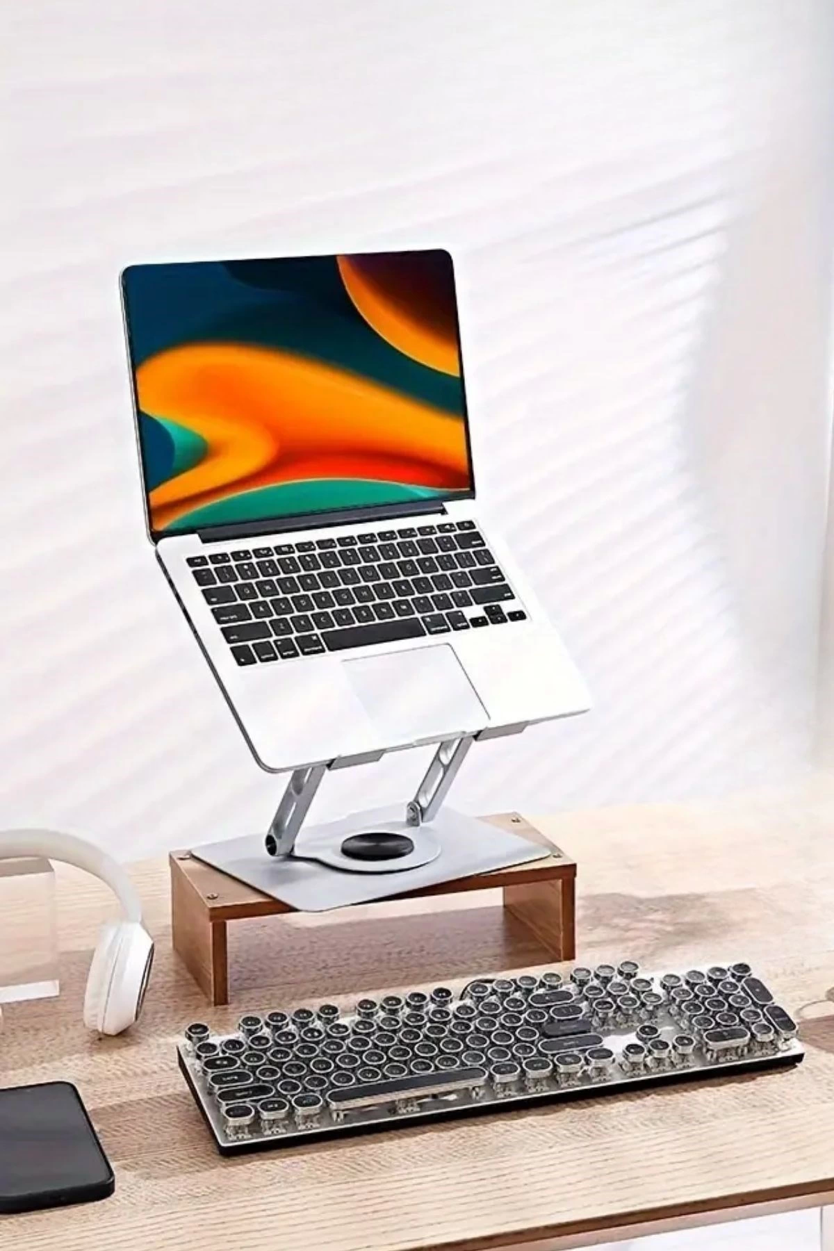 360 Derece Dönebilen Hava Aldıran Laptop Standı