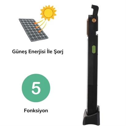 5 Fonksiyonlu Güneş Enerjisi İle Şarj Olabilen 48 Ledli Işıldak,aydınlatma Pr-3838 ( Lisinya )