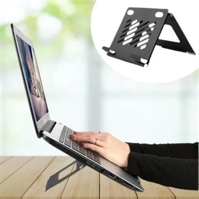 ®  Ayarlanabilir Metal Dizüstü Destek Tabanı Katlanabilir Taşınabilir Laptop Sehpası Standı ( Lisinya )