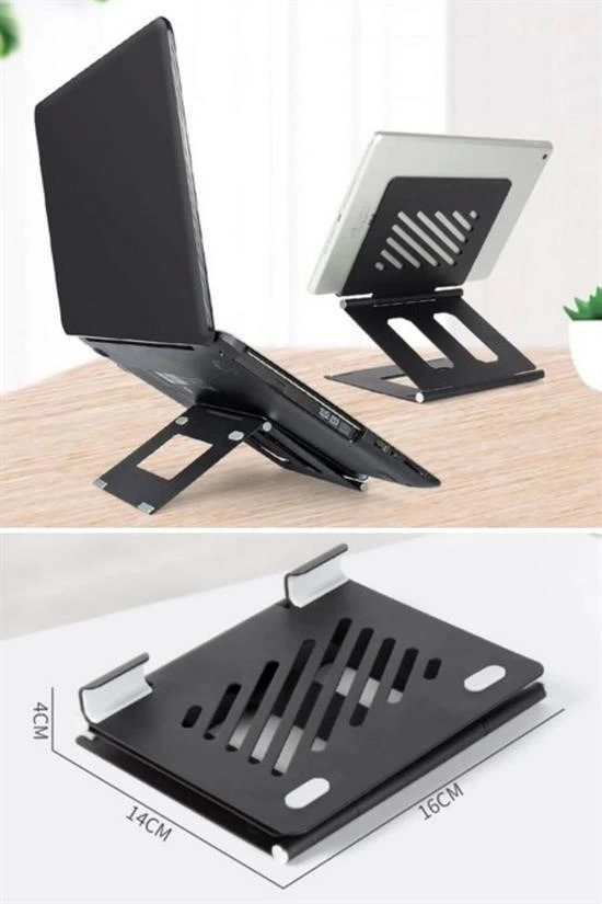 ®  Ayarlanabilir Metal Dizüstü Destek Tabanı Katlanabilir Taşınabilir Laptop Sehpası Standı