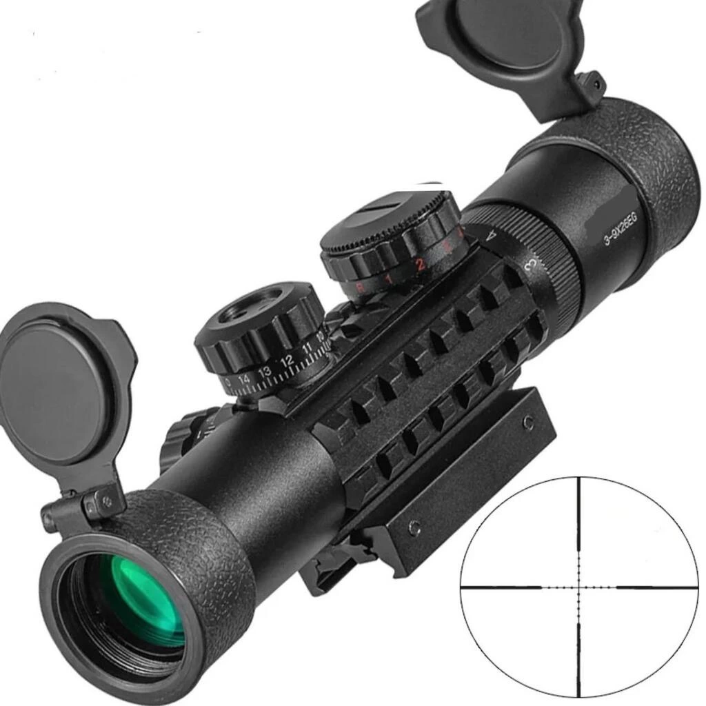 C3-9x26eg   Raylı Çift Işıklı Tüfek Dürbünü  11mm/22mm ( Lisinya )