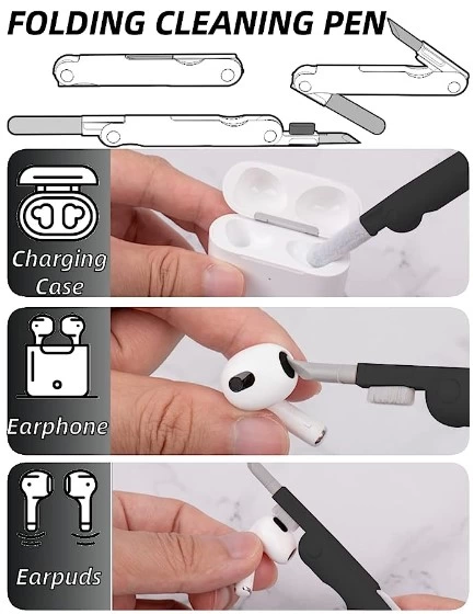 Pratik Çok Fonksiyonlu 7 Parça Airpods Klavye Ekran Kulaklık Temizleme Kiti ( Lisinya )