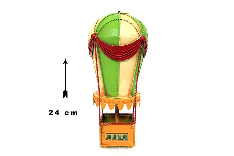 Vintage Tasarım Dekoratif Metal Sıcak Hava Balonu ( Lisinya )