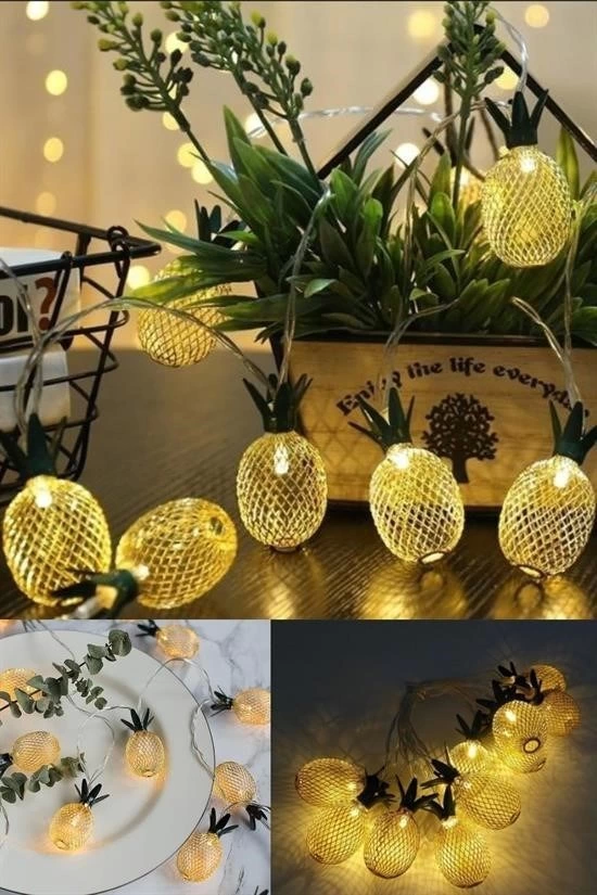 Dekoratif Pilli Pineapple Ananas Pilli Şerit Led Işık (1 Metre)