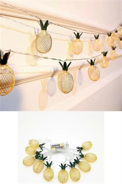 Dekoratif Pilli Pineapple Ananas Pilli Şerit Led Işık (1 Metre) ( Lisinya )