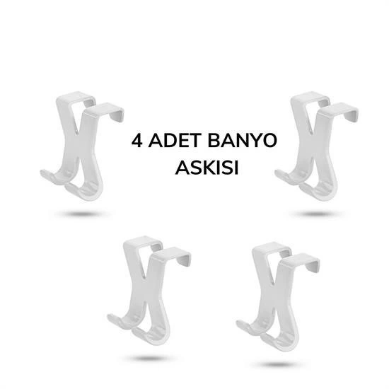 Hang İt Pratik Kolay Taşımabilir Havlupan 2 Kancalı Banyo Askısı