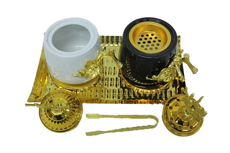 Kömürlü Tütsü Buhurdanlık Set (4 Parça) ( Lisinya )