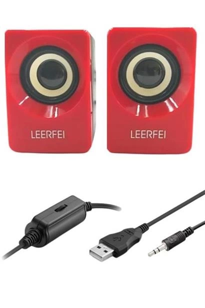 N62 1+1 Multimedia Usb Ve Jacklı Mini Hoparlör Yüksek Stereo Ses Sistemi ( Lisinya )