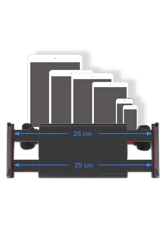 Oto Koltuk Arkası Telefon Tablet Tutucu Ayarlanabilir 360 Derece Dönebilen Pratik Stand