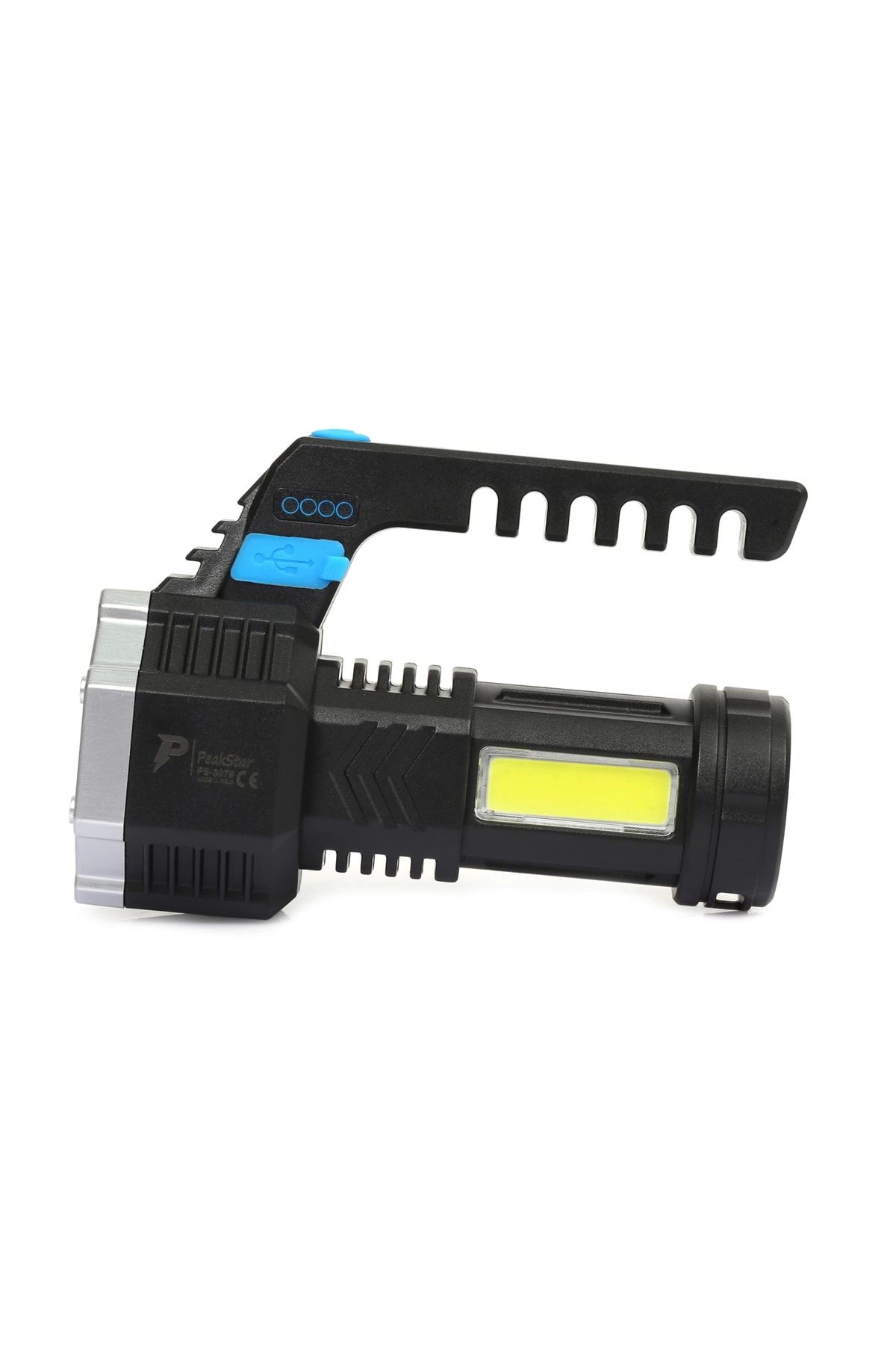 Usb Şarj Göstergeli Şarj Edilebilir 7*xpe +cob Led El Feneri