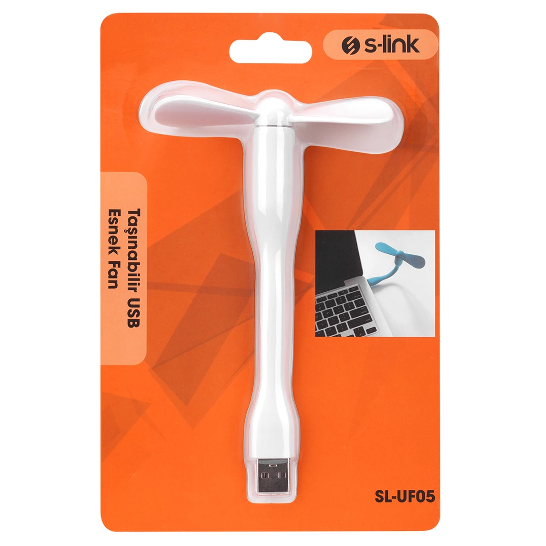 S-lınk Sl-uf05 Taşınabilir Esnek Beyaz Usb Fan ( Lisinya )