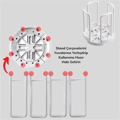 Tabak Bardak Kase Standı Bulaşık Kurutma Tutucu Mutfak Düzenleyici Organizatör ( Lisinya )