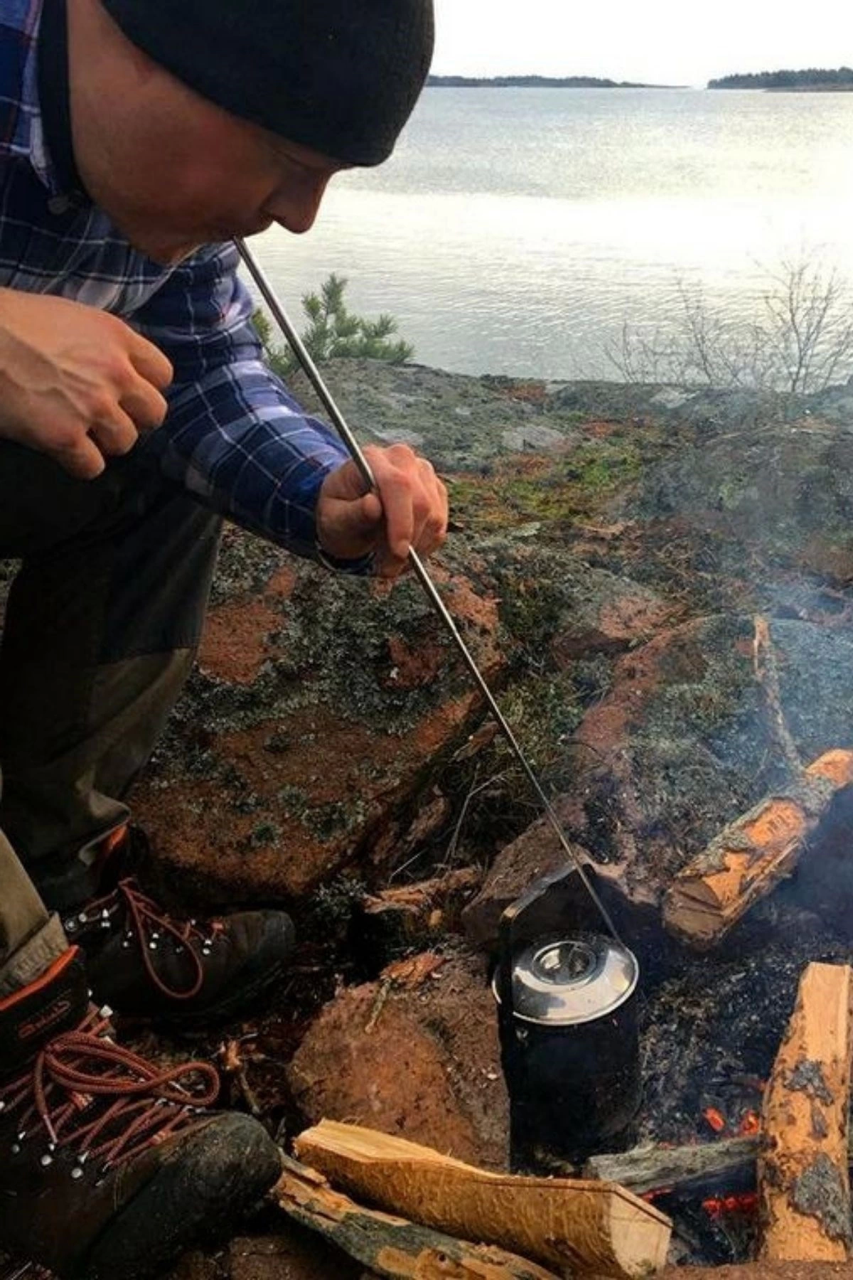 Teleskopik Ateş Başlatıcı Outdoor Üfleme Borusu 63 Cm