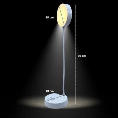 Yuvarlak Usbli Dokunmatik 3 Kademeli 360 Derece  Özel Göz Korumalı Led Lityum Masa Lambası ( Lisinya )