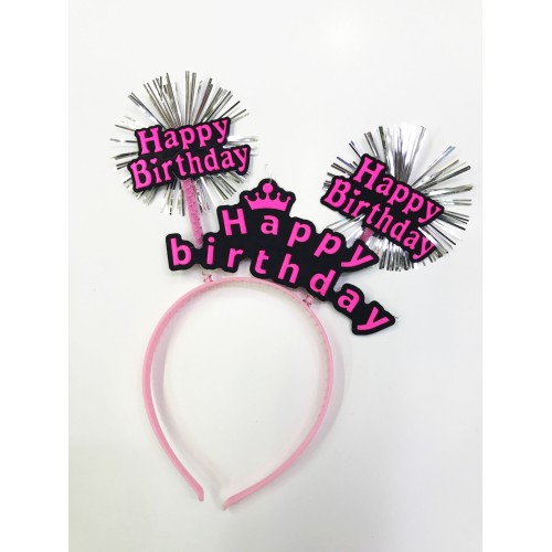 Happy Birthday Neon Renk Doğum Günü Tacı 12 Adet - Lisinya