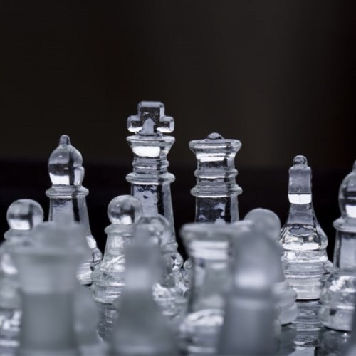 Glass Chess Cam Satranç Takımı (25 cm x 25 cm) - Lisinya