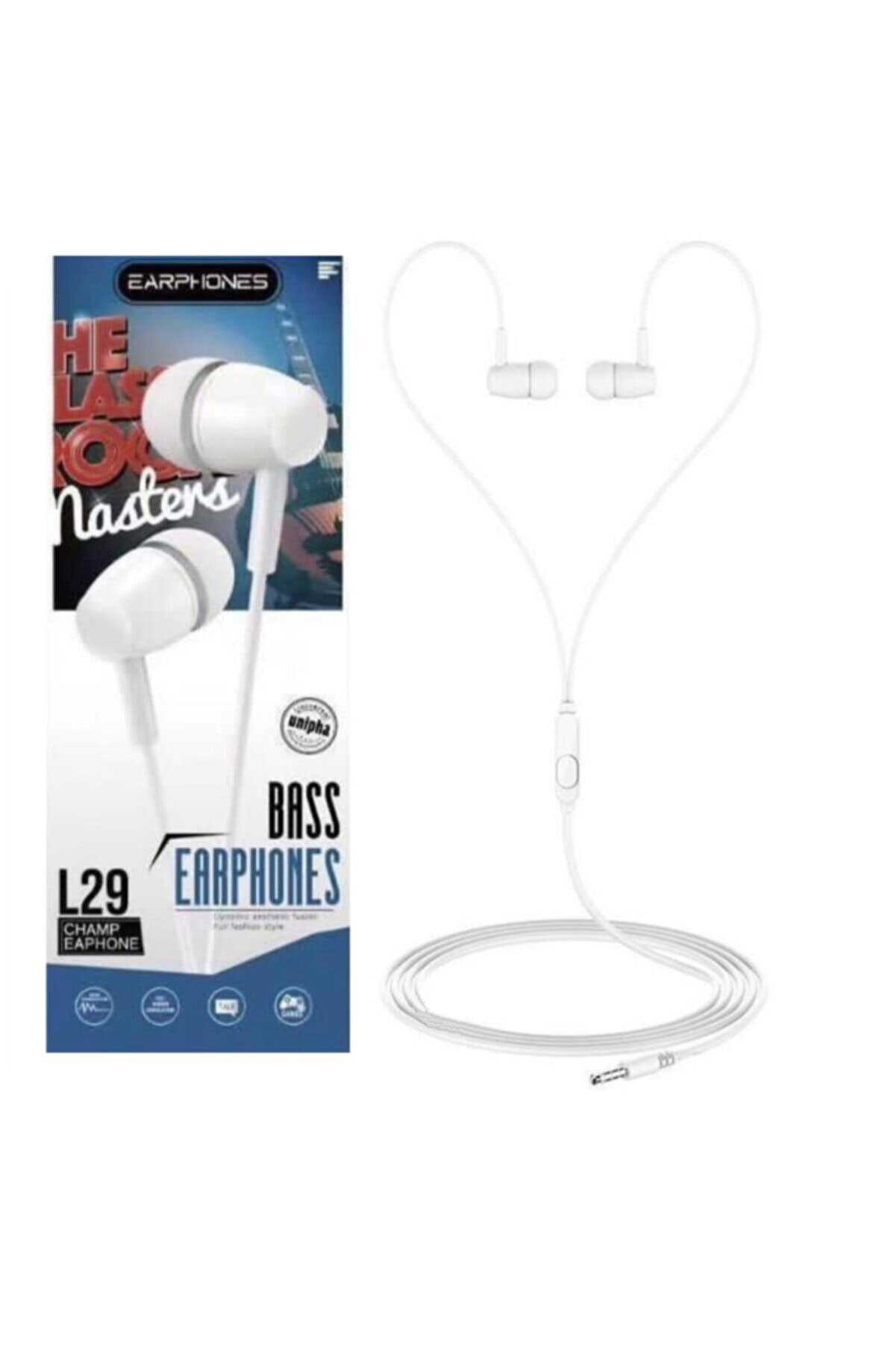 L29 Platoon Bass Earphones Kulaklık Beyaz - Lisinya