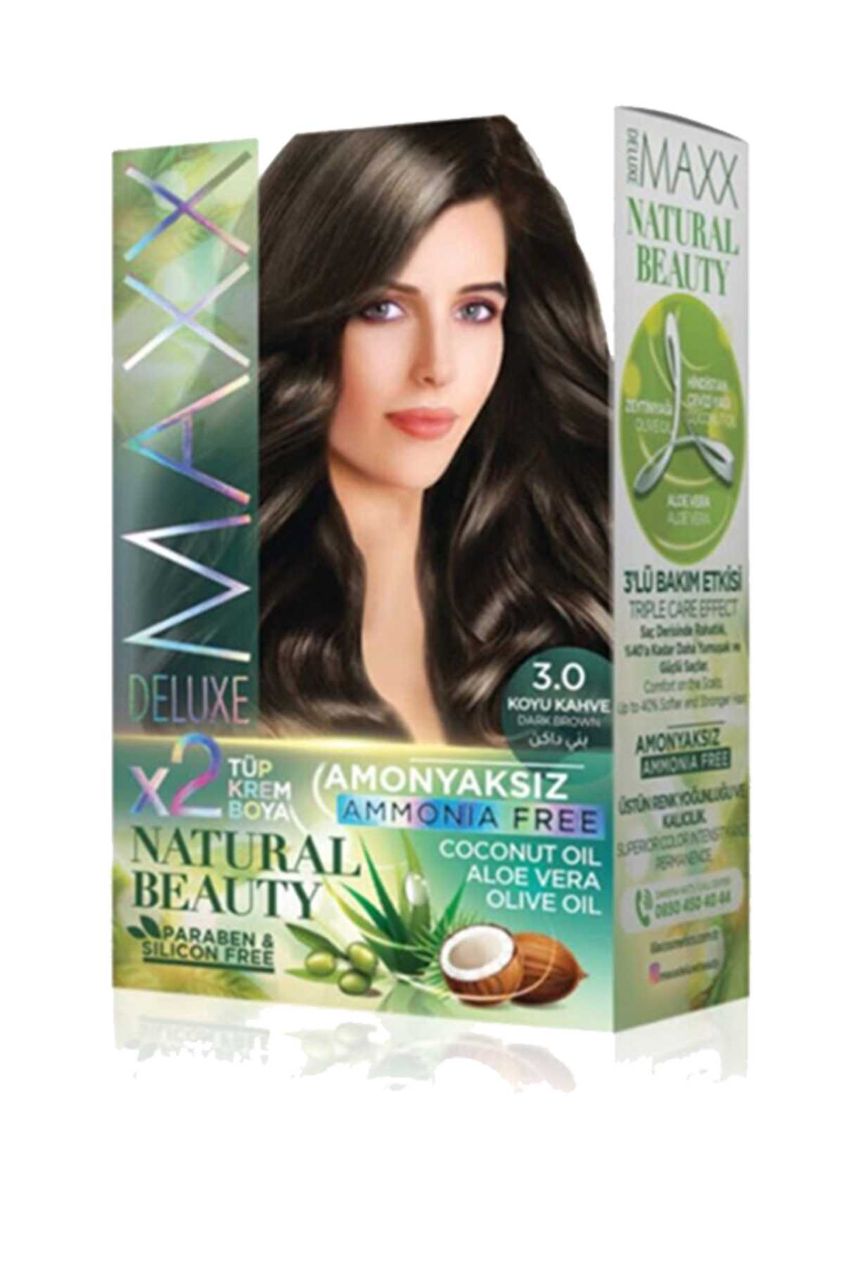 Natural Beauty Amonyaksız Saç Boyası 3.0 Koyu Kahve - Lisinya