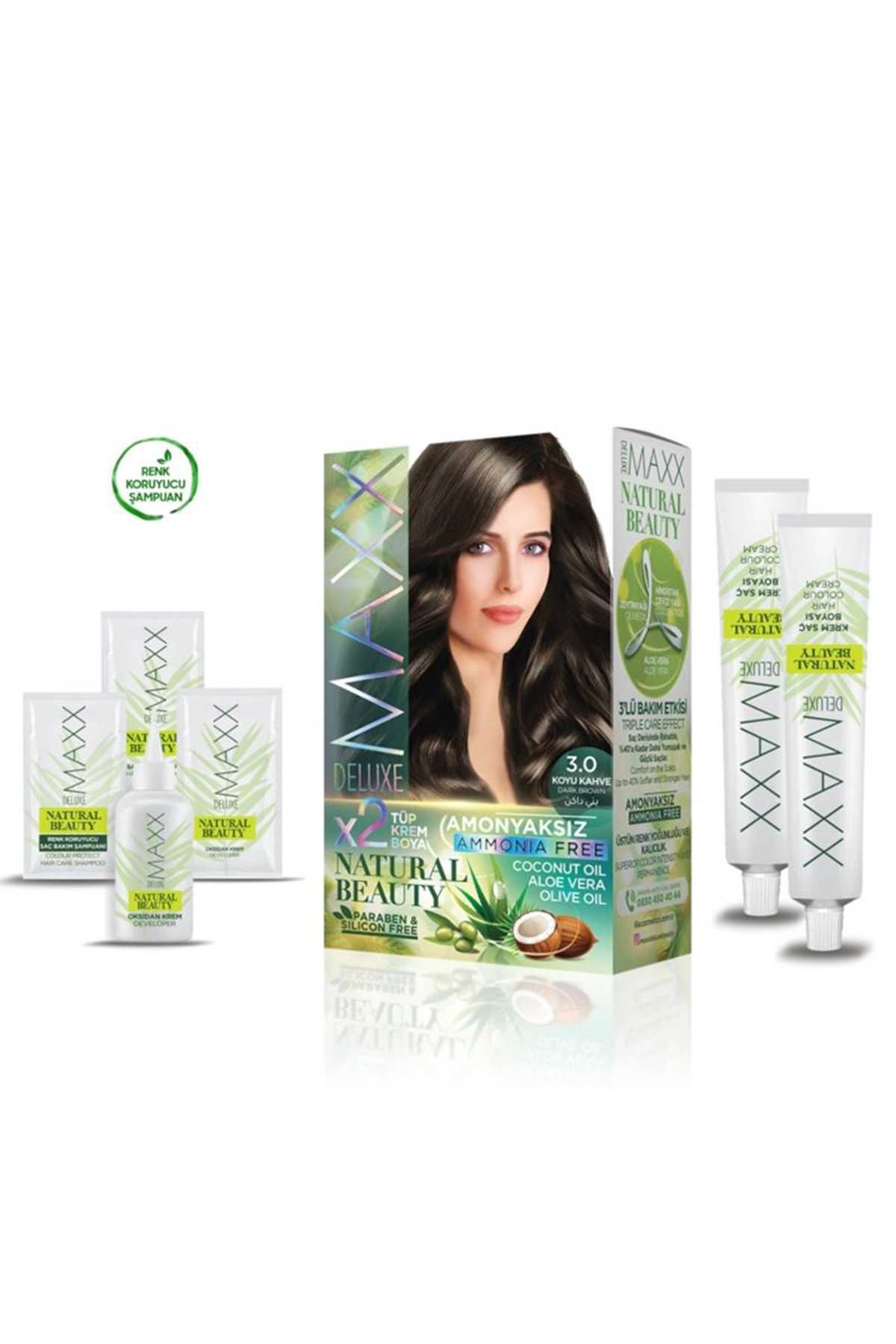 Natural Beauty Amonyaksız Saç Boyası 3.0 Koyu Kahve - Lisinya