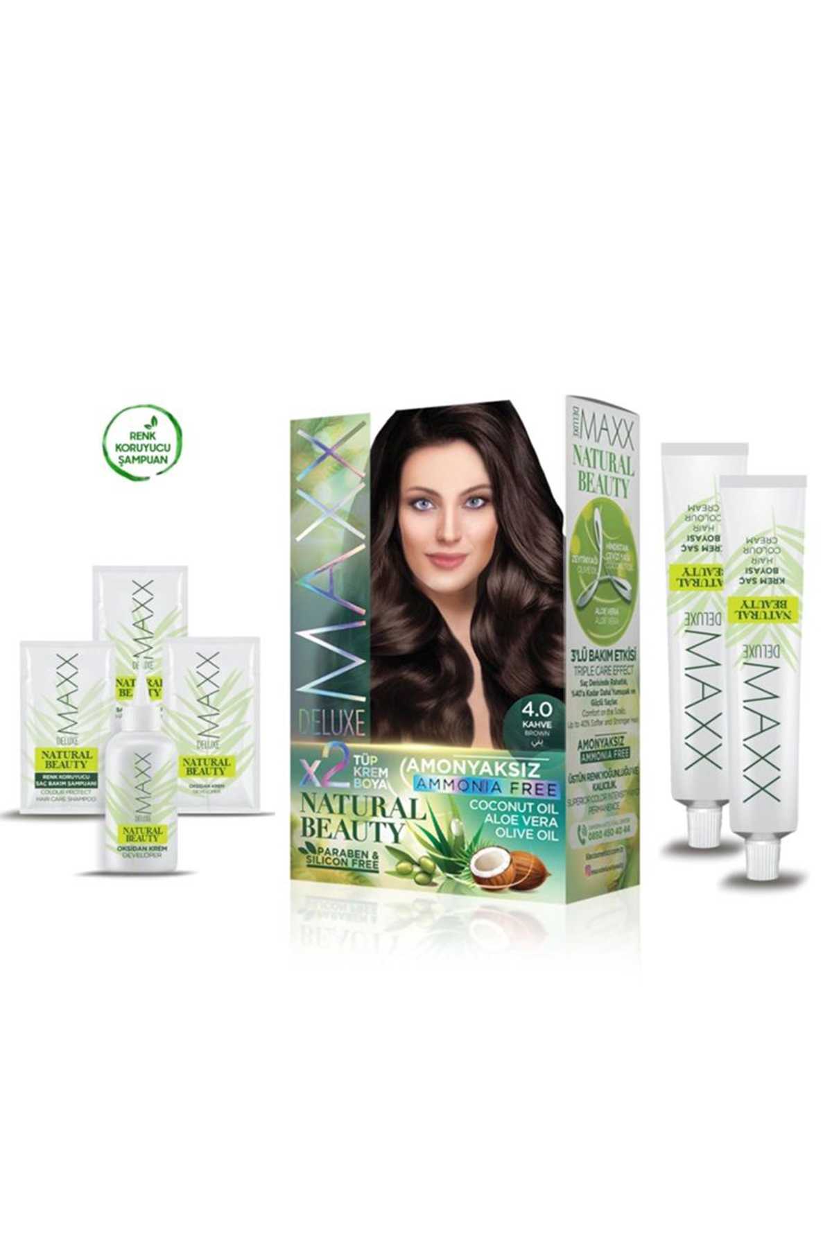 Natural Beauty Amonyaksız Saç Boyası 4.0 Kahve - Lisinya