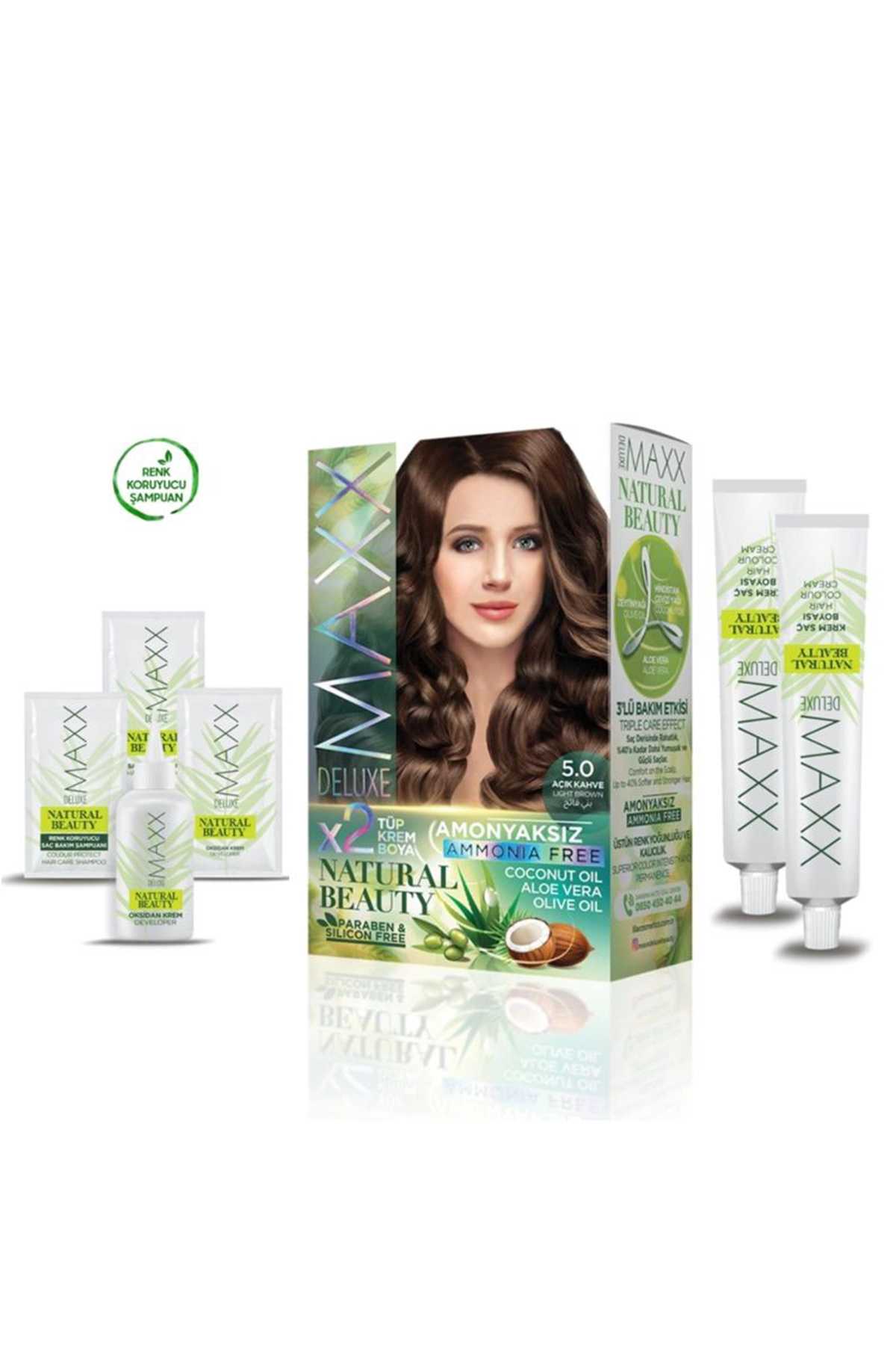 Natural Beauty Amonyaksız Saç Boyası 5.0 Açık Kahve - Lisinya