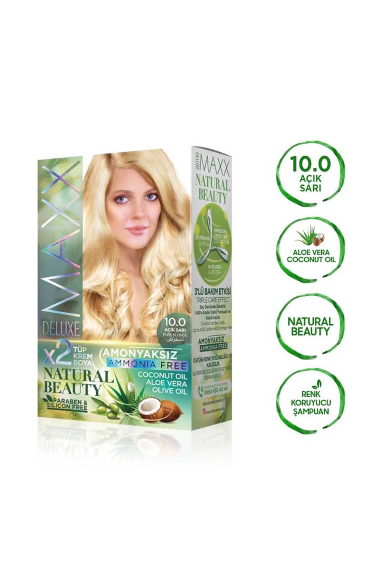 Natural Beauty Amonyaksız Saç Boyası 10.0 Açık Sarı - Lisinya