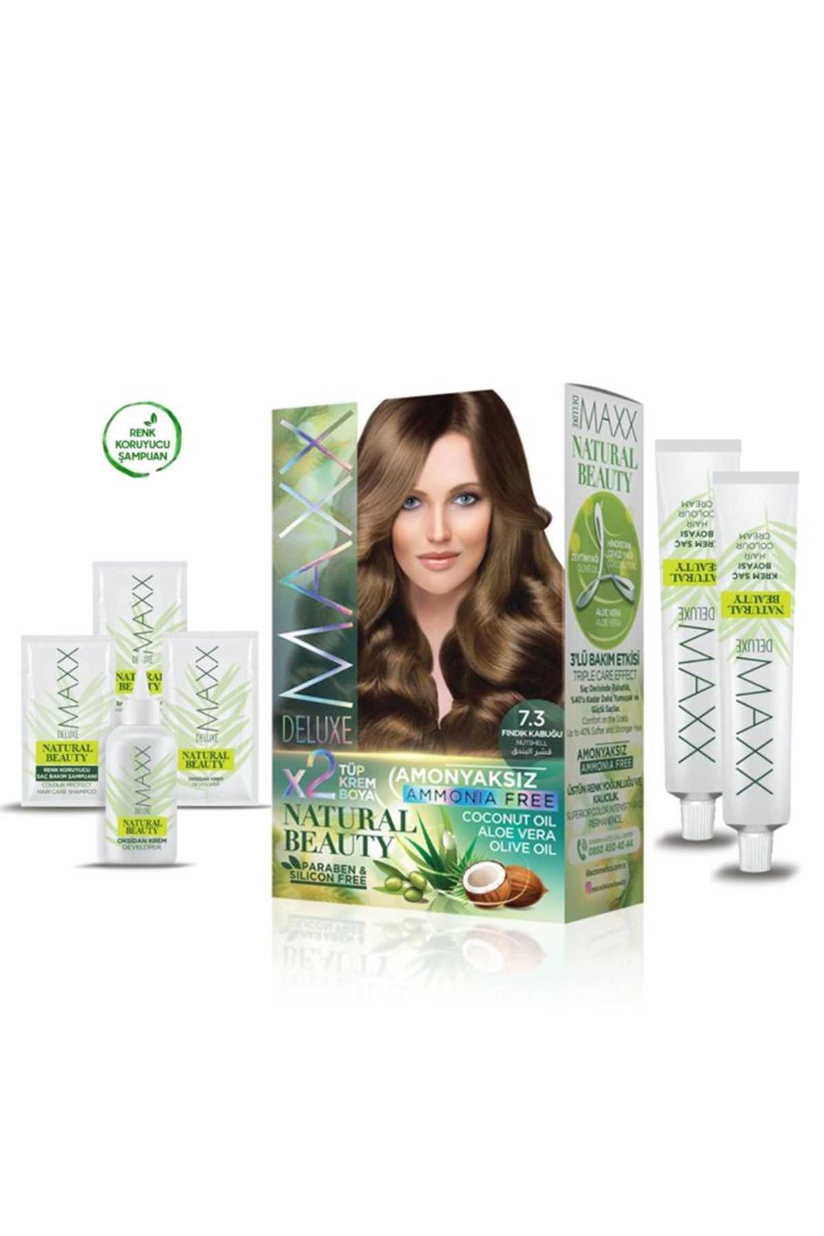 Natural Beauty Amonyaksız Saç Boyası 7.3 Fındık Kabuğu - Lisinya