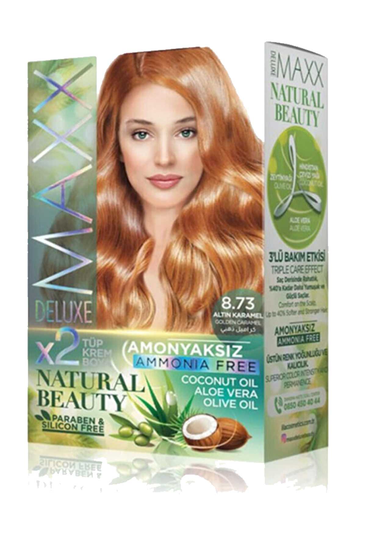 Natural Beauty Amonyaksız Saç Boyası 8.73 Altın Karamel - Lisinya