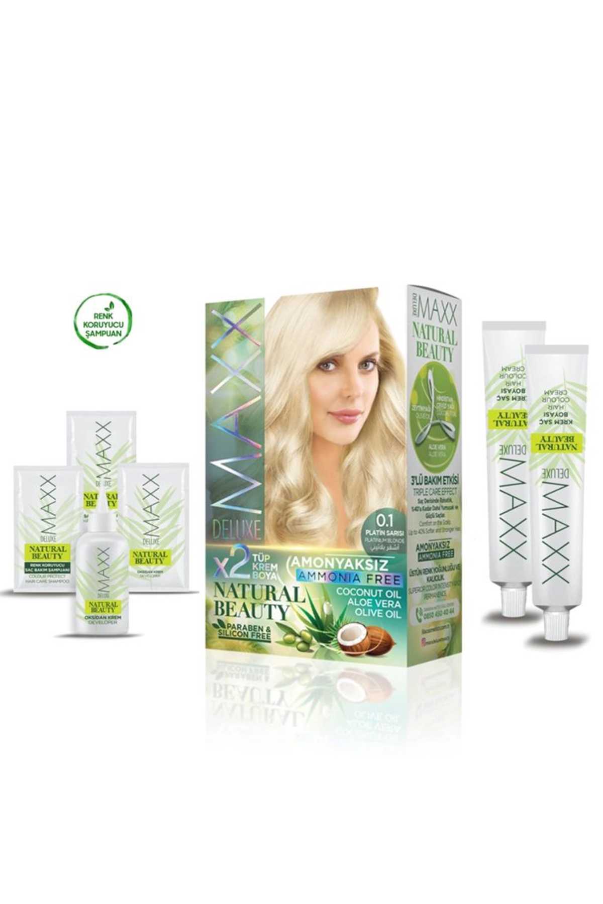 Natural Beauty Amonyaksız Saç Boyası 0.1 Platin Sarısı - Lisinya