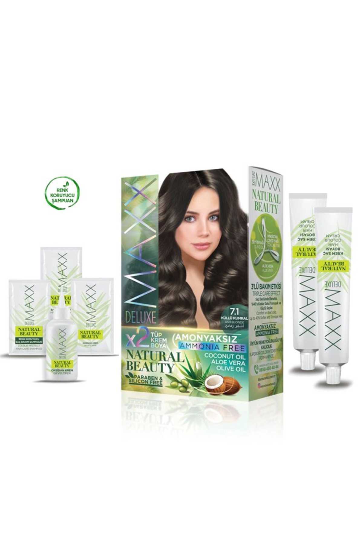 Natural Beauty Amonyaksız Saç Boyası 7.1 Küllü Kumral - Lisinya