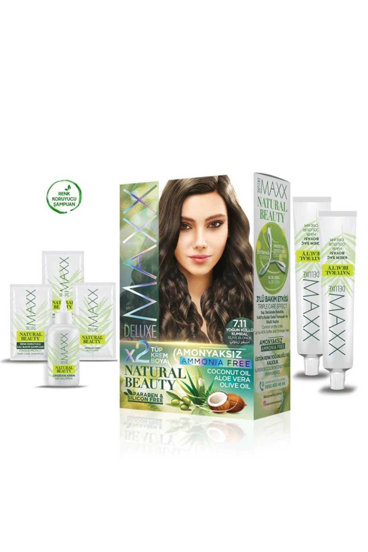 Natural Beauty Amonyaksız Saç Boyası 7.11 Yoğun Küllü Kumral - Lisinya