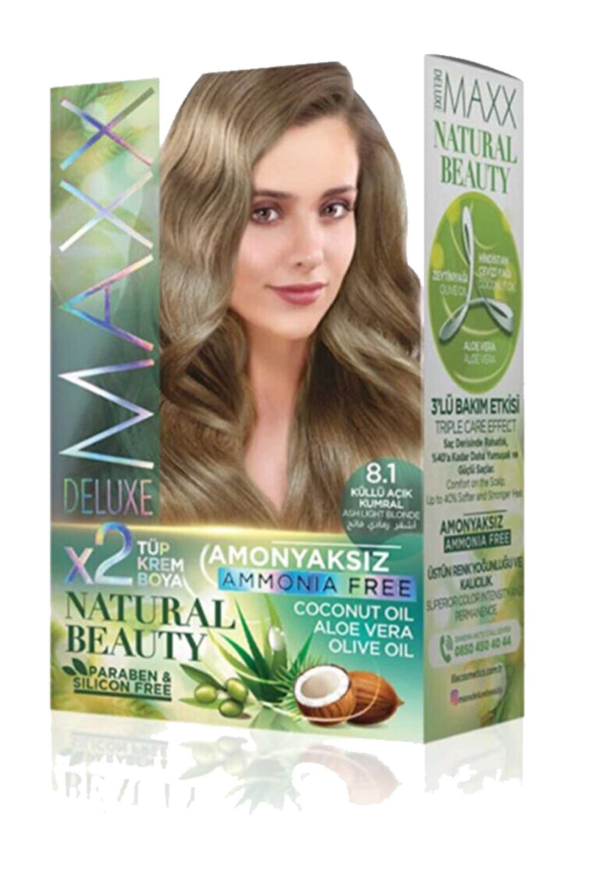 Natural Beauty Amonyaksız Saç Boyası 8.1 Küllü Açık Kumral - Lisinya