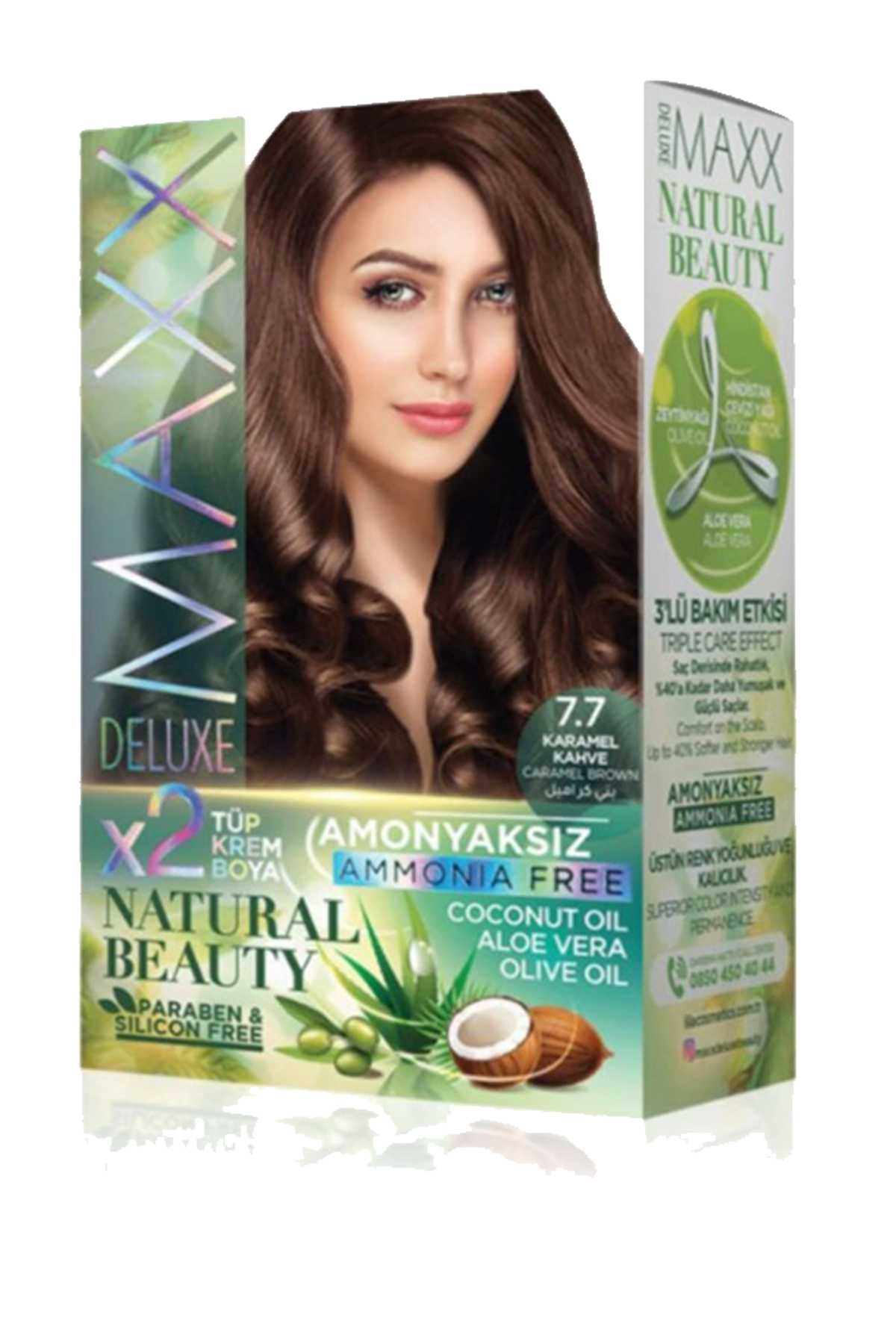 Natural Beauty Amonyaksız Saç Boyası 7.7 Karamel Kahve - Lisinya