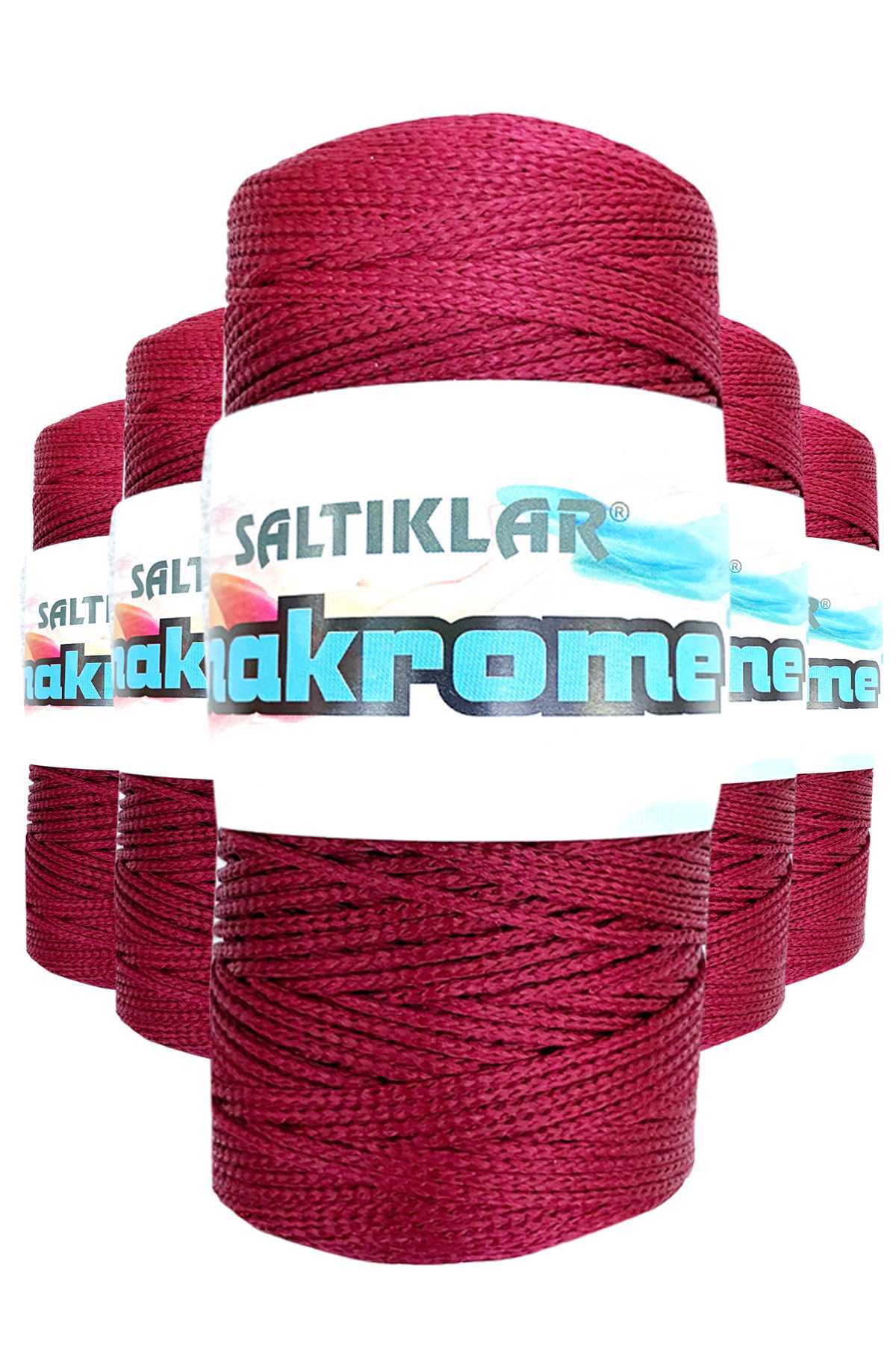 5 Adet Polyester Makrome İpi 1560 Bordo 100 gr - Lisinya