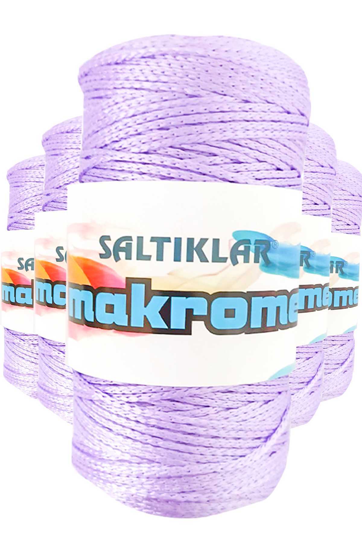 5 Adet Polyester Makrome İpi 3200 Lila 100 gr - Lisinya