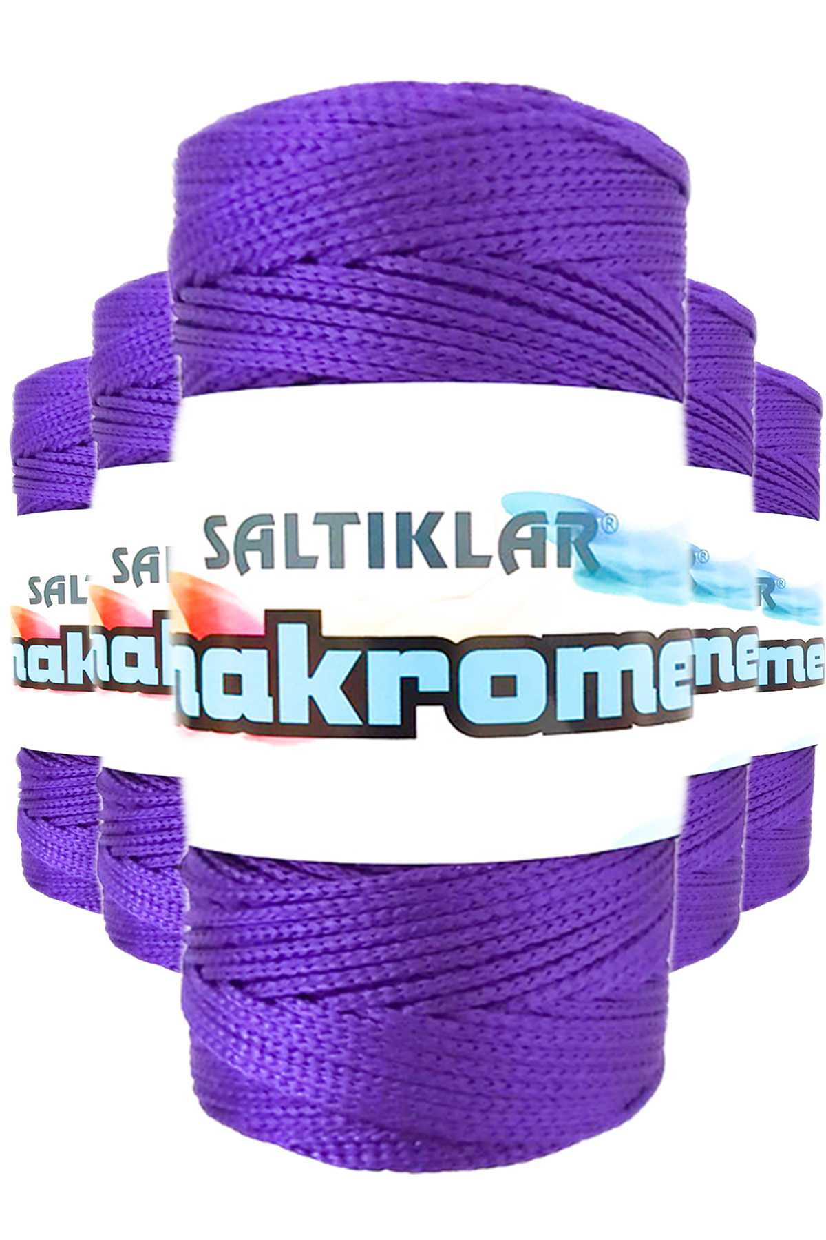 5 Adet Polyester Makrome İpi 4250 Mor 100 gr - Lisinya