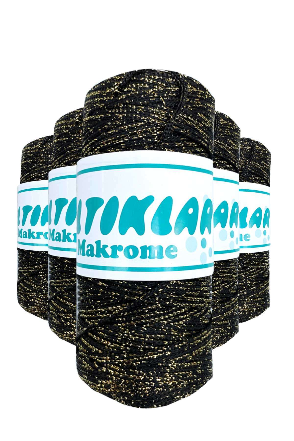 5 Adet Polyester Simli Makrome İpi S-S-60 - Lisinya