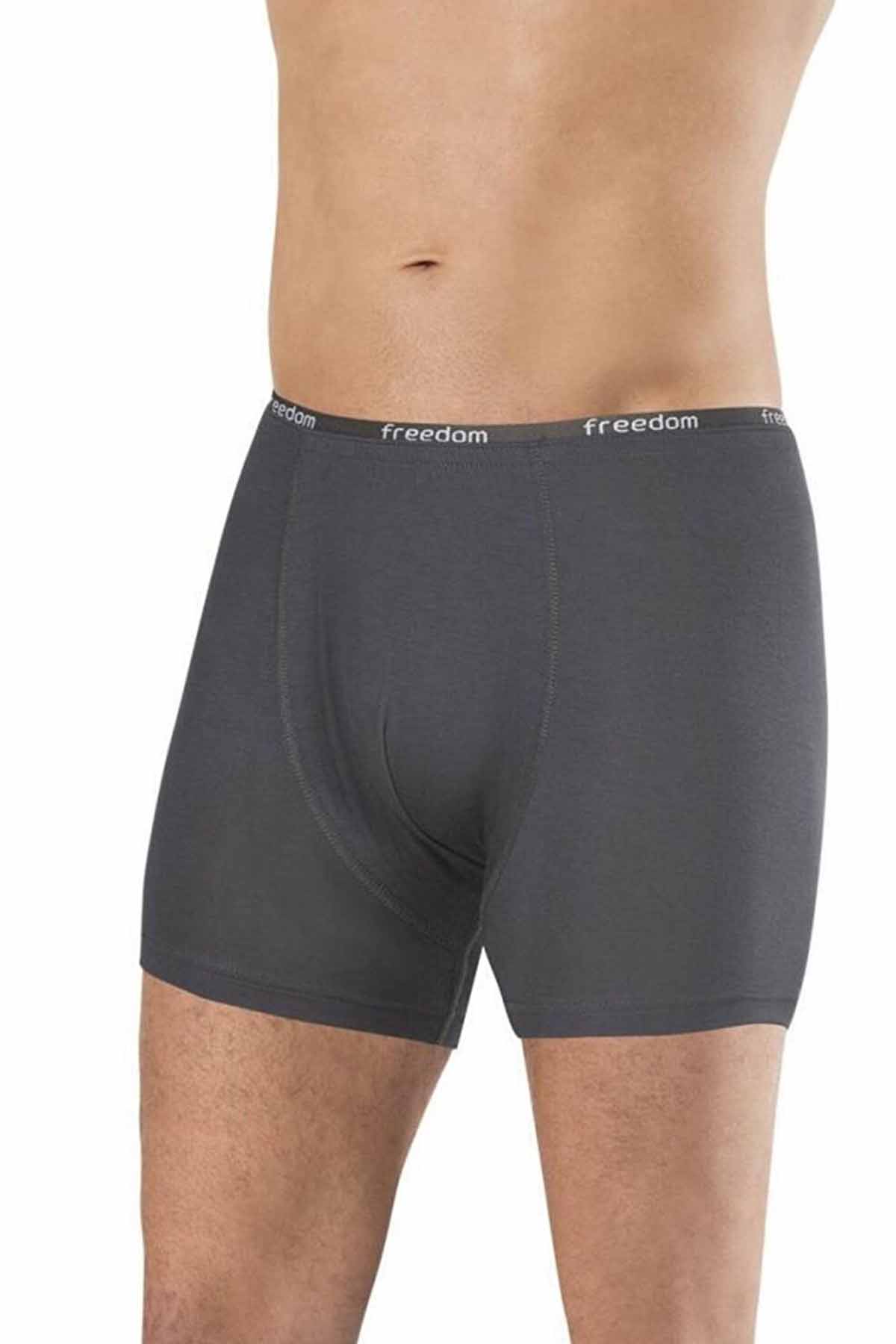 Bambu Düz Renk Erkek Boxer Füme - 1275A - Lisinya