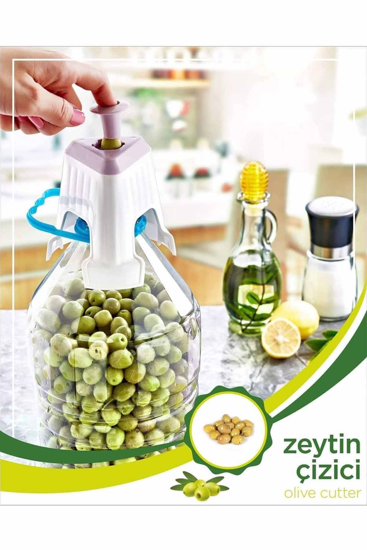 Kolay Zeytin Dilme Çizme Aparatı Pratik Kolay Zeytin Çizici Alet - Lisinya