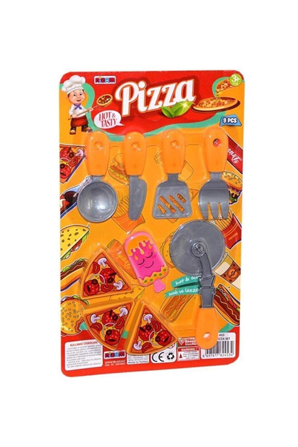 Küçük Pizza Oyuncak Seti 40x25 cm 9 parça - Lisinya