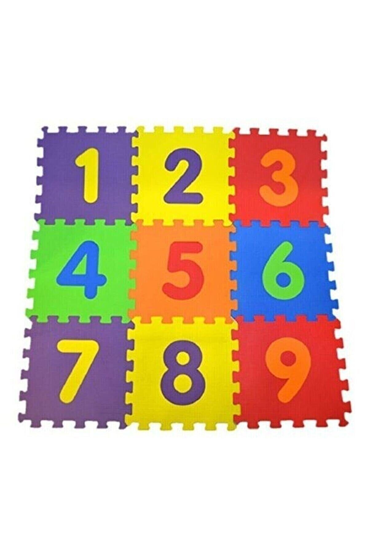 9 Parça Büyük Boy Rakamlı Sayılı Sünger Yapılı Oyun Karosu Yer Matı Puzzle Yapboz - Lisinya