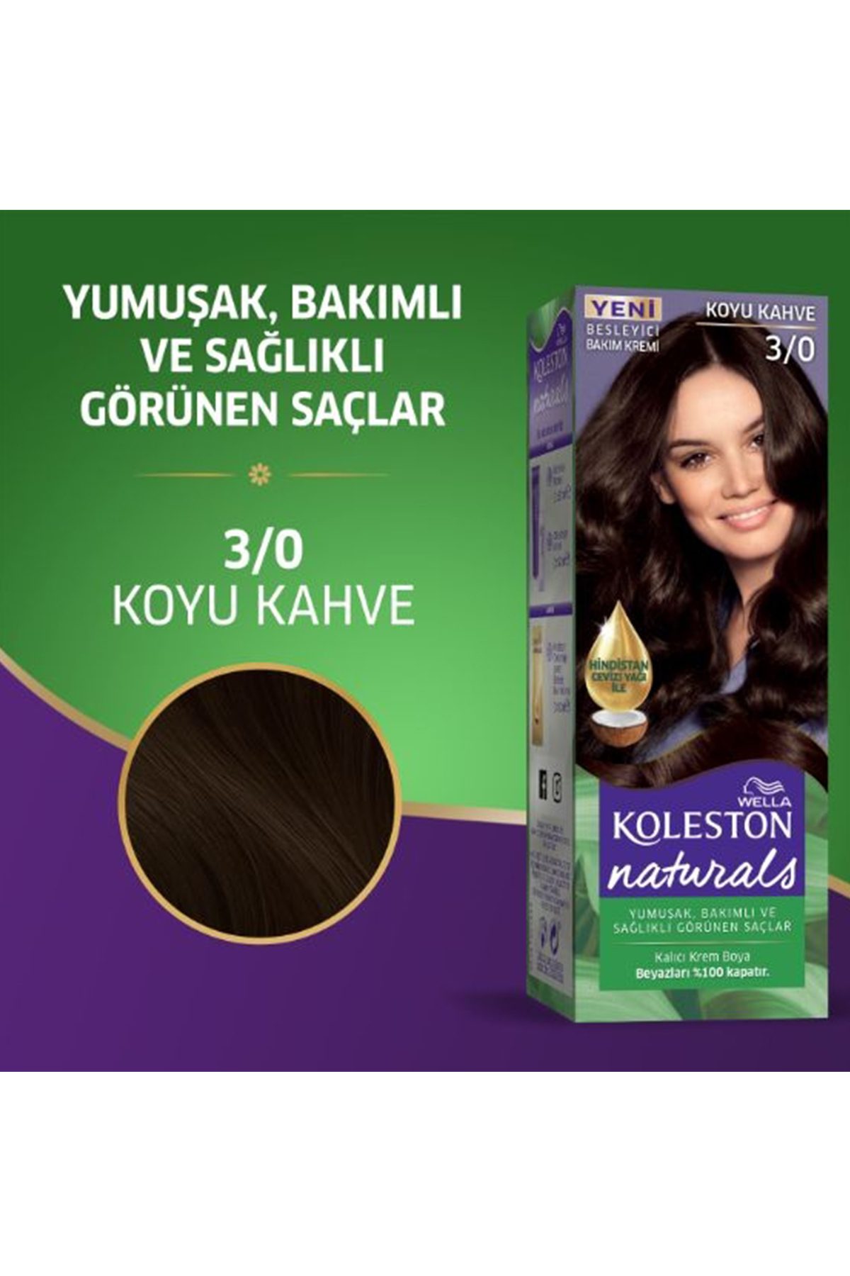 Naturals Saç Boyası Koyu Kahve 3/0 - Lisinya