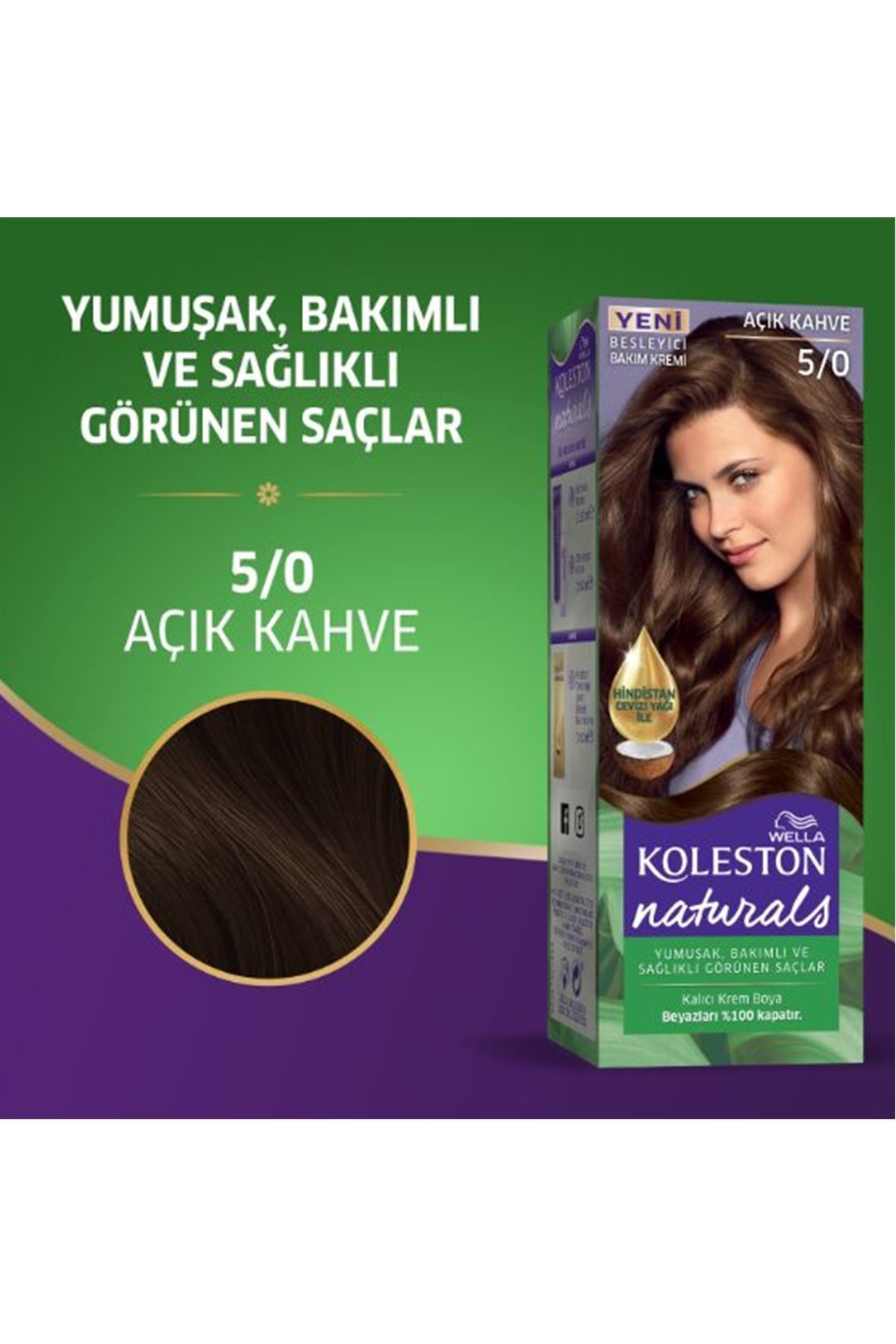 Naturals Saç Boyası Açık Kahve 5/0 - Lisinya