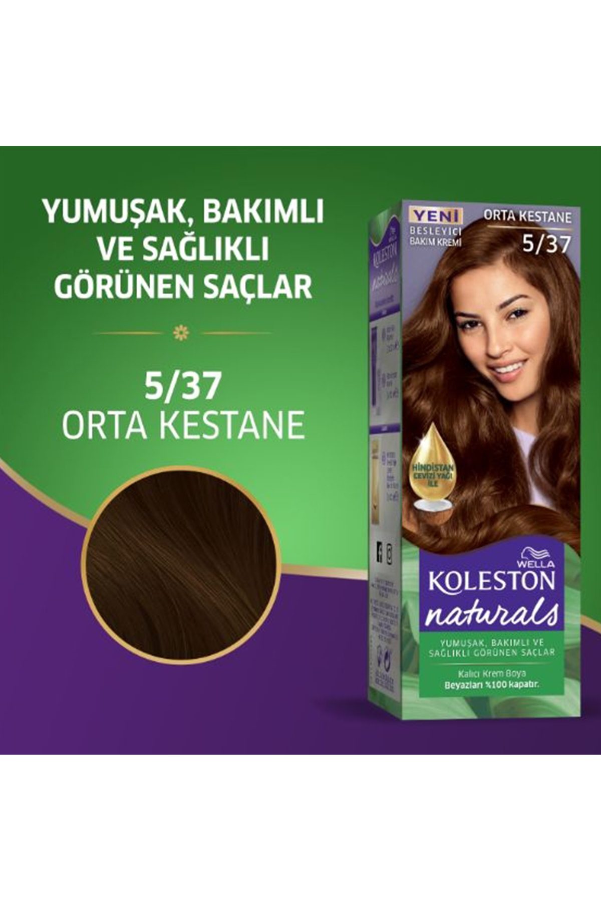 Naturals Saç Boyası Orta Kestane 5/37 - Lisinya