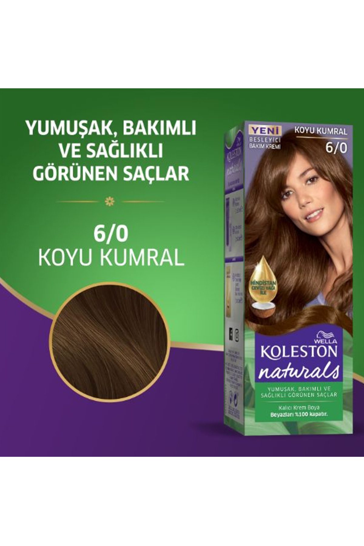 Naturals Saç Boyası Koyu Kumral 6/0 - Lisinya