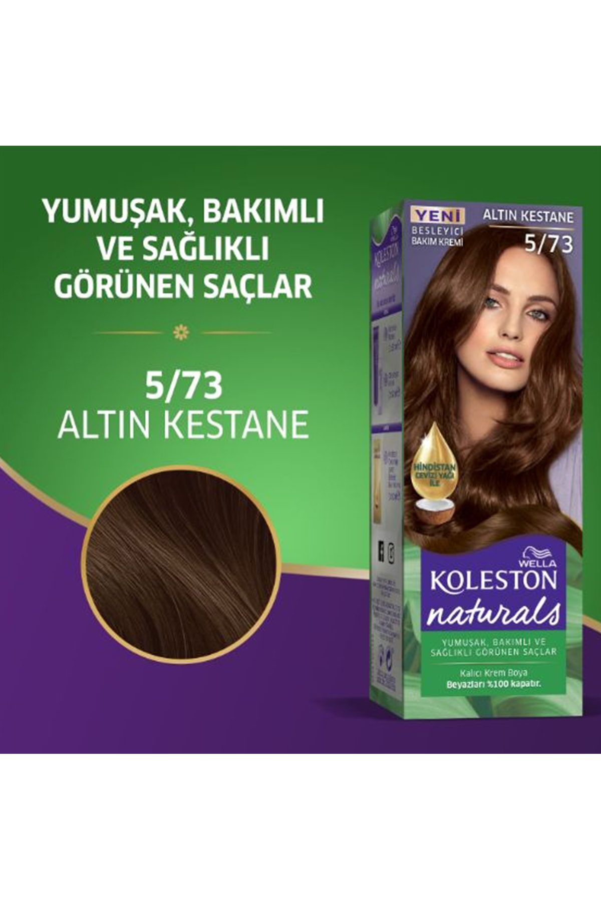 Naturals Saç Boyası Altın Kestane 5/73 - Lisinya