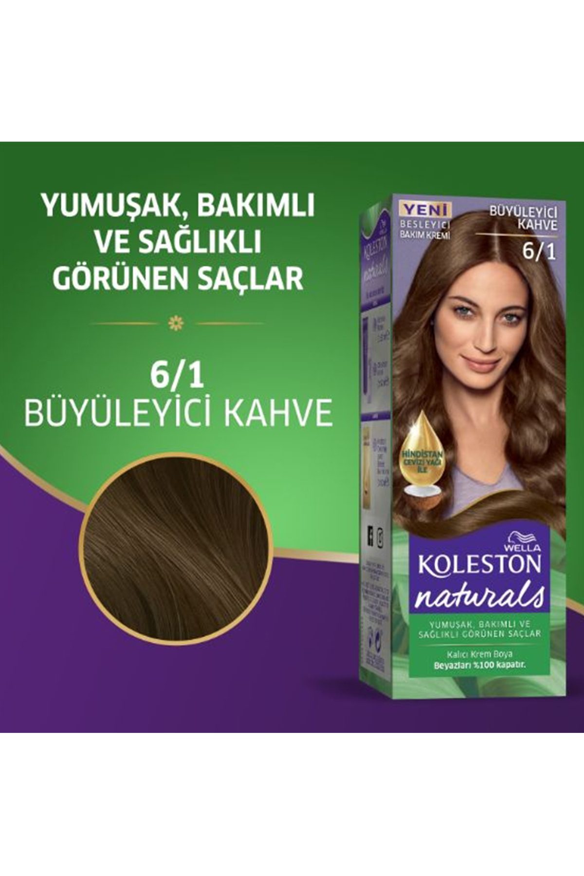 Naturals Saç Boyası Büyüleyici Kahve 6/1 - Lisinya