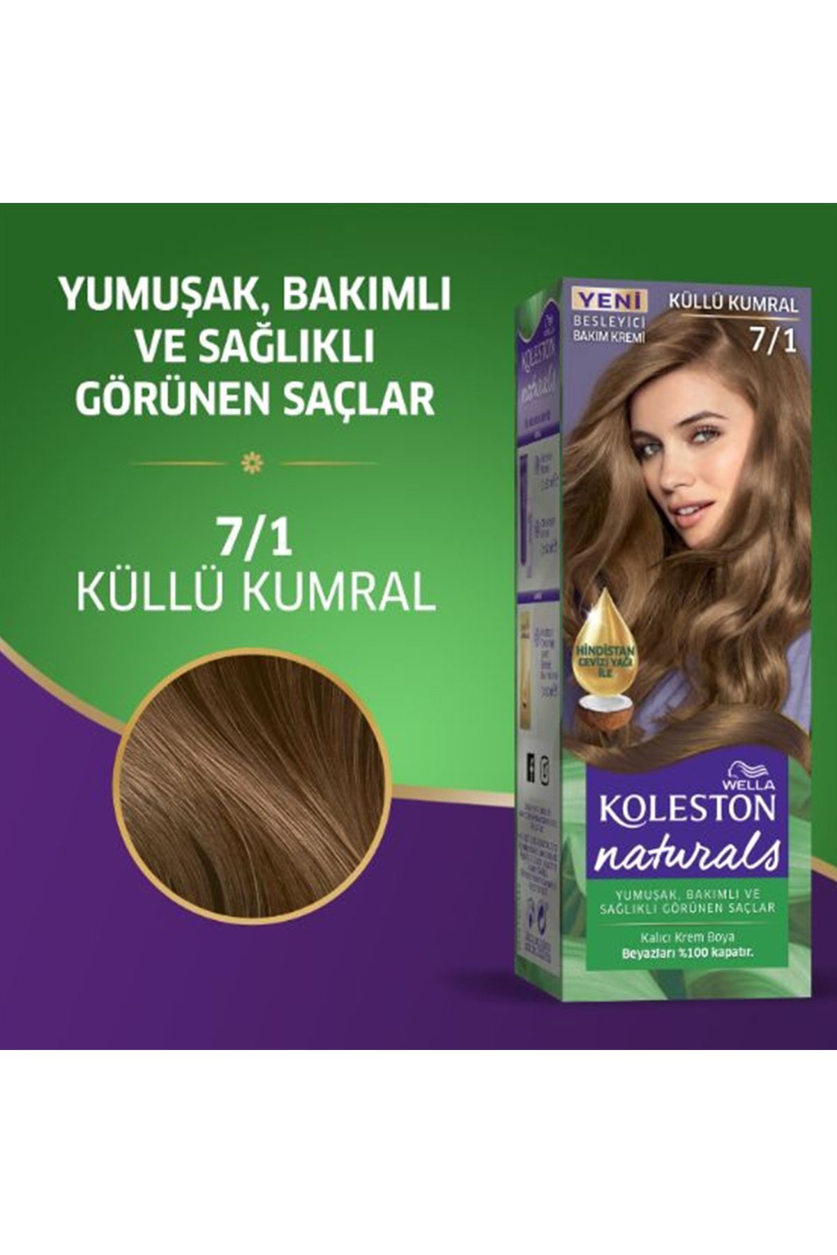 Naturals Saç Boyası Küllü Kumral 7/1 - Lisinya