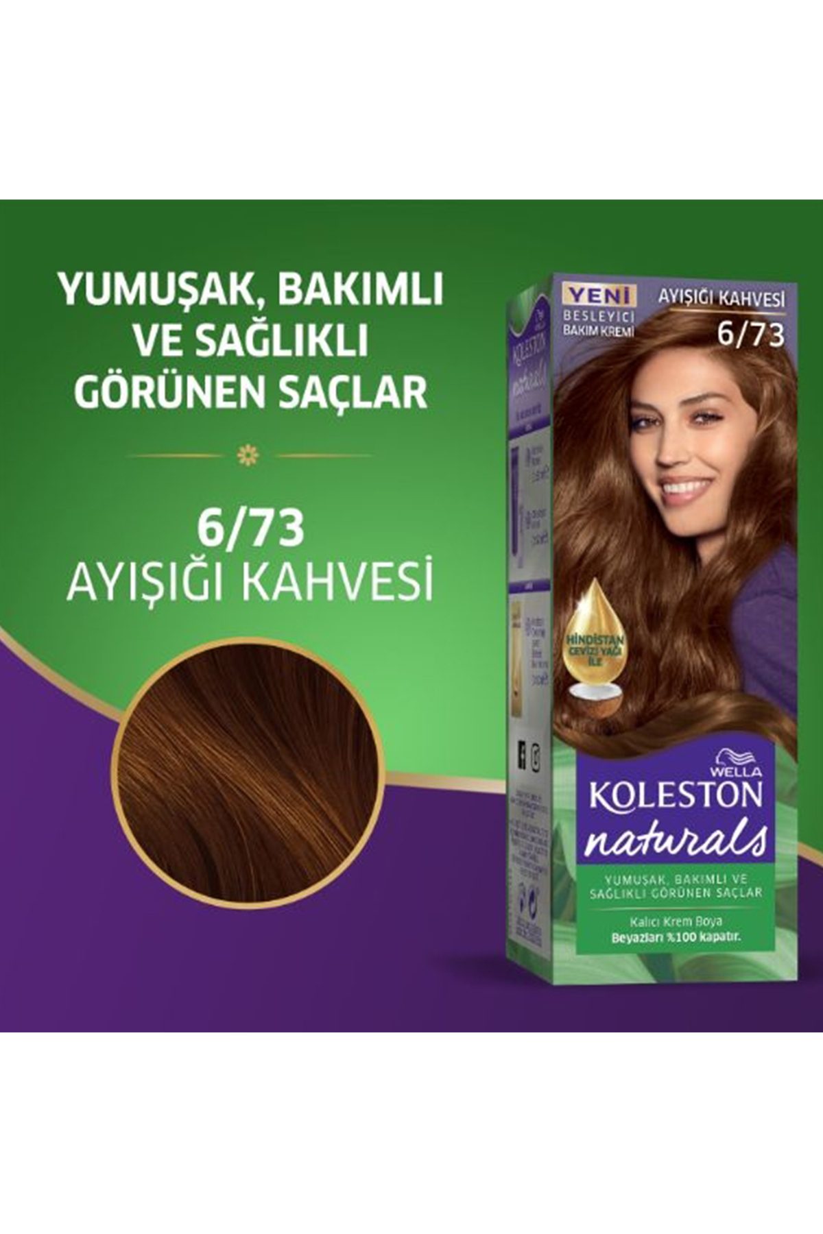 Naturals Saç Boyası Ayışığı Kahvesi 6/73 - Lisinya